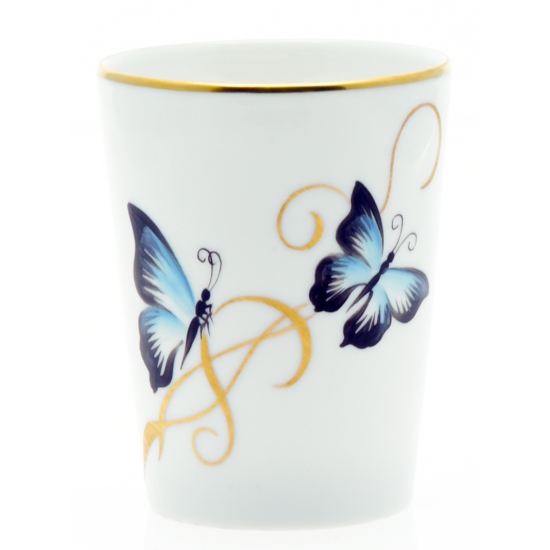 gobelet papillon bleu noir